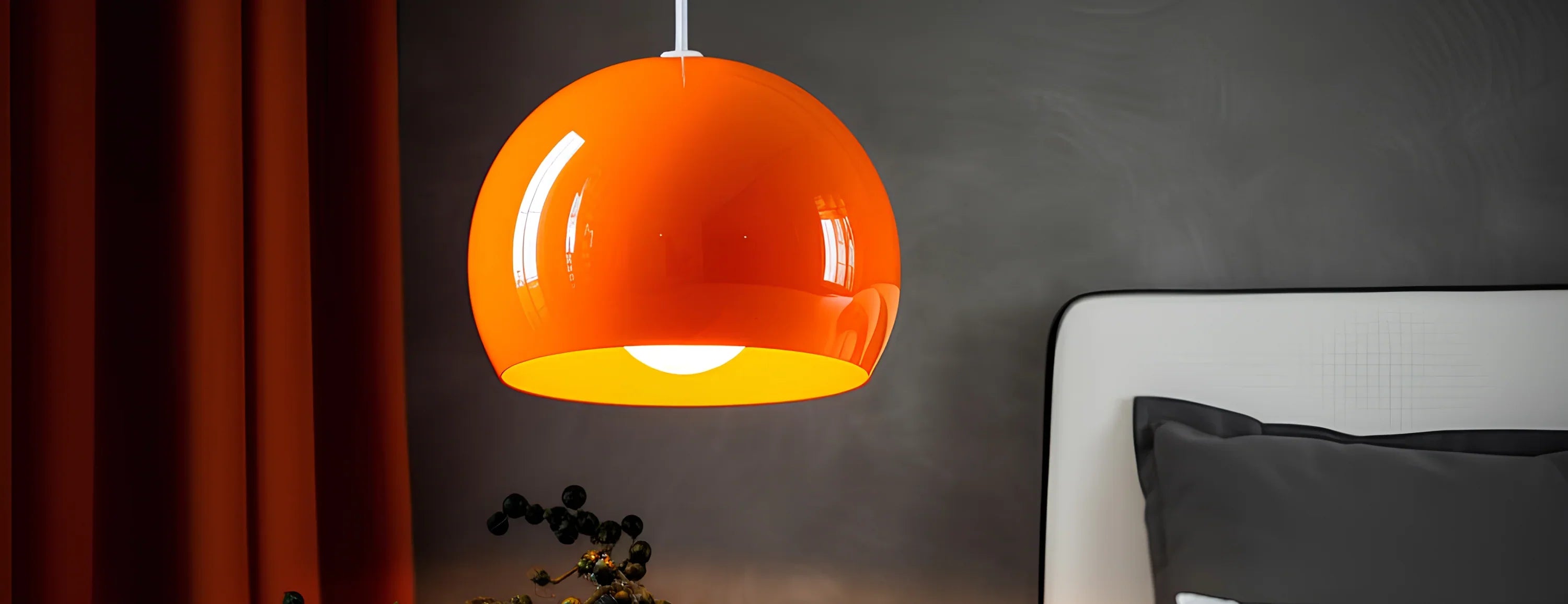 Orange Mushroom Celling Lamp