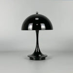 Schwarze italienische minimalistische tragbare LED-Pilzlampe