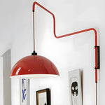 Rote Vintage Pilz Wandlampe